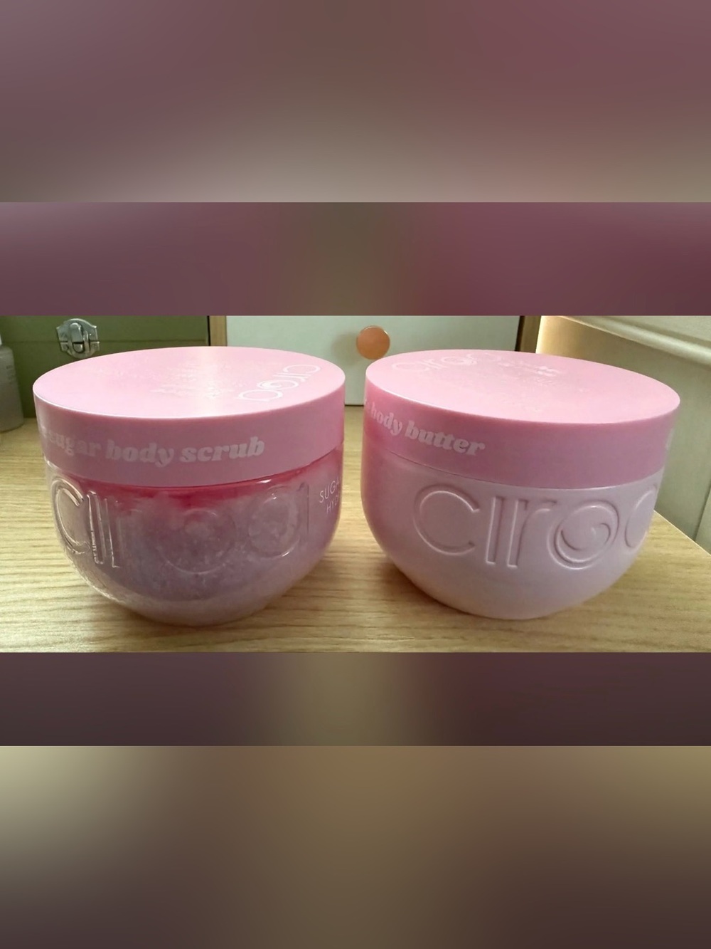 Ciroa Lychee & Rose Exfoliating Sugar Scrub & Pink Body Butter Duo
